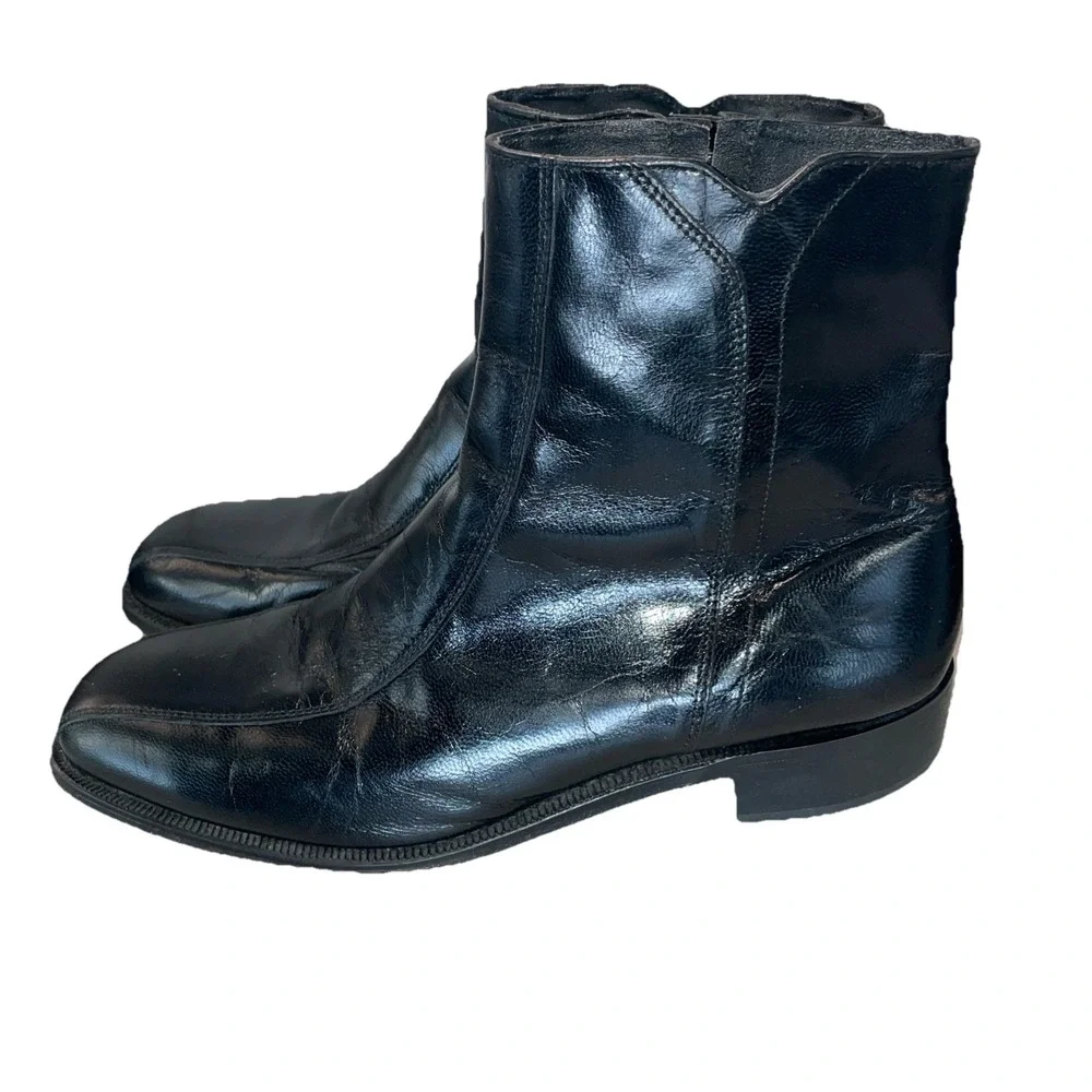 RARE Florsheim Imperial Black Leather Men's  Boots 11 D - Picture 2 of 7